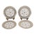 Vintage Saxonia Dresden Painted Floral Gilded Reticulated Plates - Set of Four For Sale - Image 10 of 10