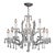 Vintage Italian Cut Crystal and Chrome 12-Light Chandelier, 20th Century For Sale