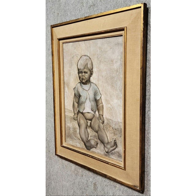 Unknown, The Chubby Baby, 1800s, Oil on Canvas, Framed For Sale - Image 3 of 7