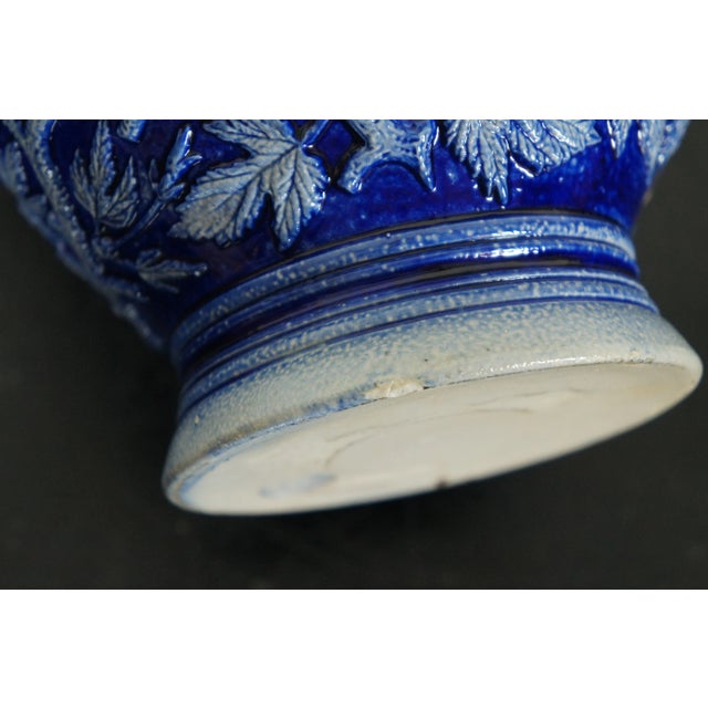 Late 19th Century Antique German Westerwald Merkelbach & Wick Salt Glaze Harvest Pitcher Jug For Sale - Image 9 of 12