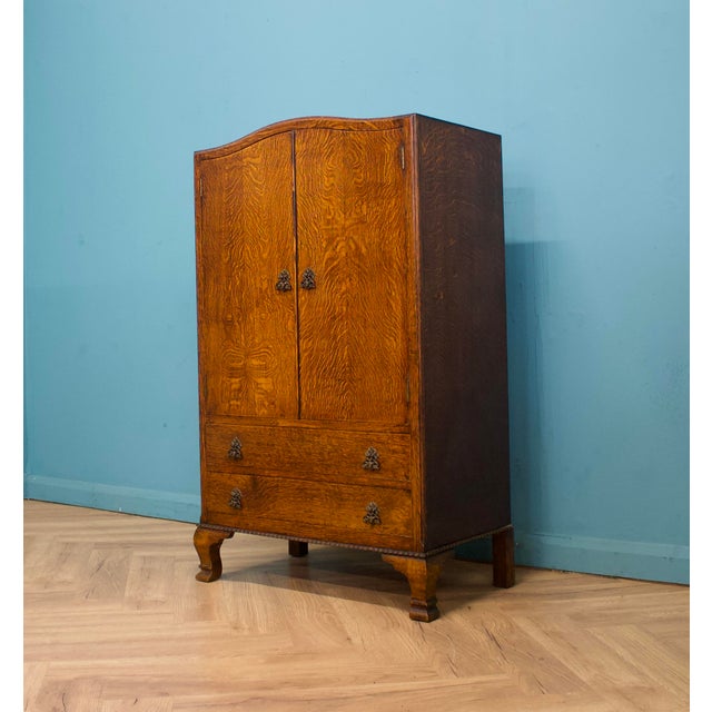 Art Deco Oak Linen Cabinet, 1930s For Sale - Image 4 of 11