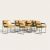 1960s Set of Eight Krueger Afka Mustard Vinyl, Walnut & Chrome Armchairs, C. 1969 For Sale - Image 5 of 10
