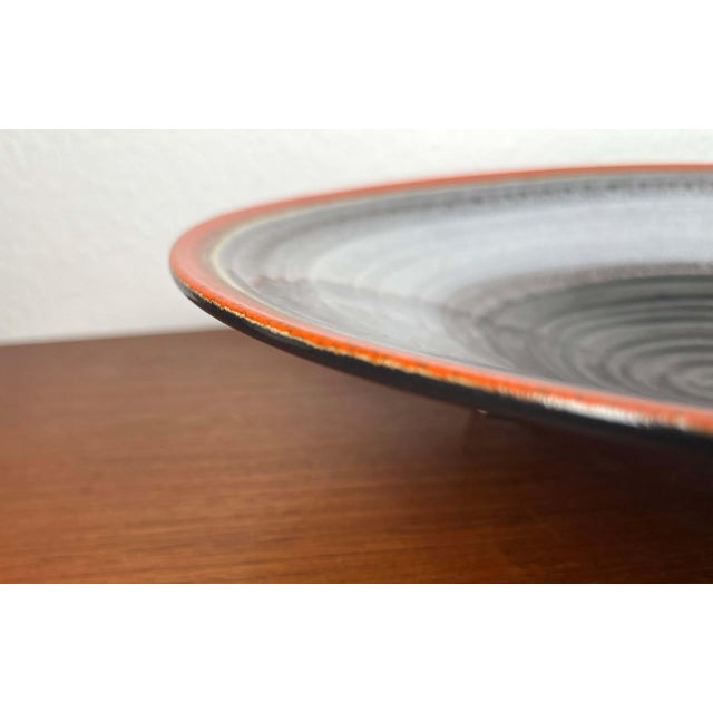 Large Art Deco German Ceramic Tripod Bowl from Karlsruher Majolika, 1940s For Sale - Image 5 of 18