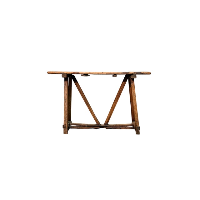 This vintage coffee table dates back to the 1800s, crafted from fir wood sourced from the Italian Alps. The goat-shaped...