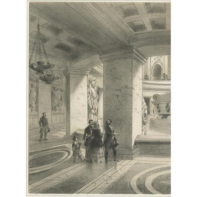 A. Provost, Tomb of Napoleon, Les Invalides, Paris, 1861, Lithograph For Sale - Image 4 of 9