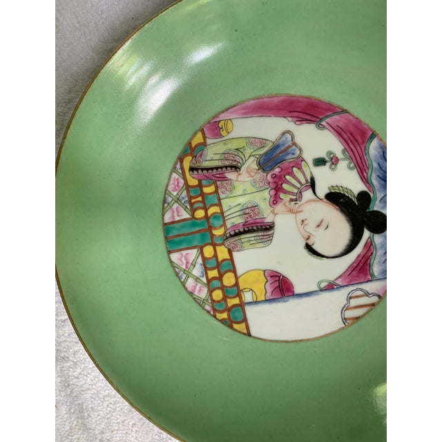 Late 20th Century Chinese Famille Rose Porcelain Beauty Deep Dishes/ Bowls - a Pair For Sale - Image 10 of 13