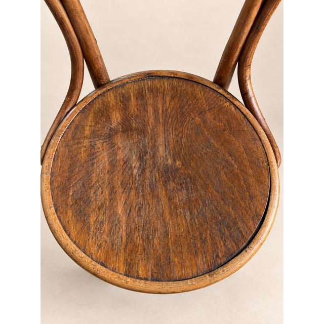 Wood Antique J. & J. Kohn Bentwood No. 14 Vienna Café Chairs - Pair -With Rare Export Label, C. 1900-1914 For Sale - Image 7 of 12
