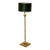 Vintage Hollywood Regency Lucite and Brass Floor Lamp With Built-in Table For Sale