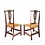 American Circa 1780 A pair of mahogany country Chippendale side chairs with rush seats; each retaining an original finish...