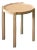 Small Contemporary Light Color Wood Side Table with Metal Details For Sale