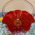 1960s Mid-Century Modern Viking Epic Ruby Red Persimmon Glass Basket Candy Dish For Sale In Minneapolis - Image 6 of 8