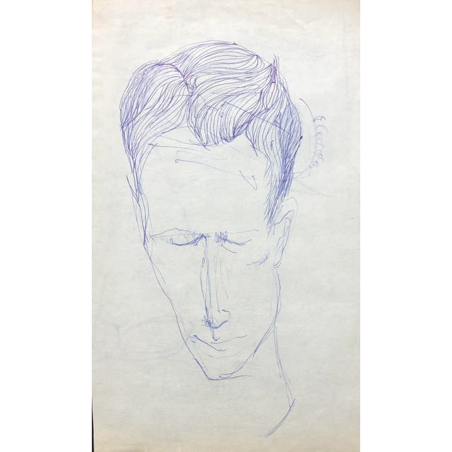 Portraiture 1950s Paul McCarron Portrait of a Man For Sale - Image 3 of 3
