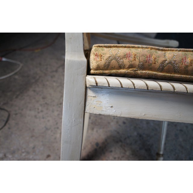 Early 20th Century Antique French Provincial Louis XVI Neoclassical Carved Armchair For Sale - Image 15 of 16