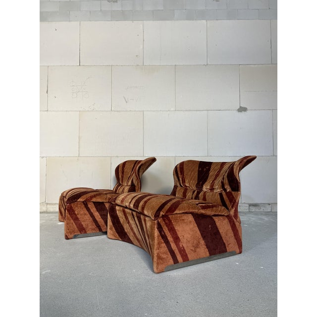 Red Vintage Lounge Chair by Giovanni Offredi, 1970s For Sale - Image 8 of 9