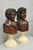 Classical Roman Late 20th Century Classical Maitland Smith Style Carved Mahogany Wood Bust on Alabaster - A Pair For Sale - Image 3 of 15