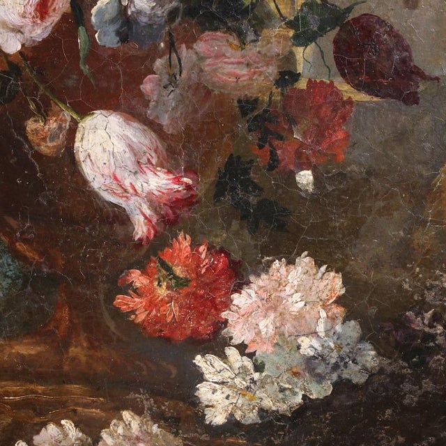 Italian Artist, Oval Still Life, 1780, Oil on Canvas For Sale - Image 9 of 16
