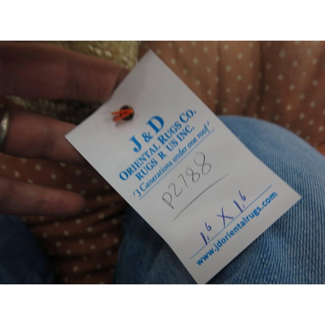 Zabihi Collection Neutral Turkish Oushak Rug Pillow For Sale - Image 4 of 5