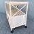 Wood Boho Chic White Washed Bamboo Reed and Grass Cloth Bar Cart For Sale - Image 7 of 9