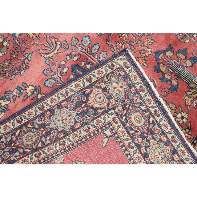 Mid 20th Century Vintage Traditional Indo Sarouk - 4'1" x 5'10" For Sale - Image 5 of 8