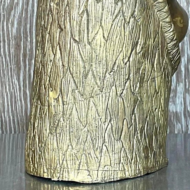 Vintage Chapman Brass Lioness Head Sculpture For Sale - Image 15 of 16