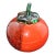 Vintage Inspired Hand Blown Red Glass Apple Paperweight With Green Stem For Sale