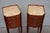1940s Pair of French Antique Narrow Rosewood Inlaid Side Tables Nightstands For Sale - Image 5 of 13