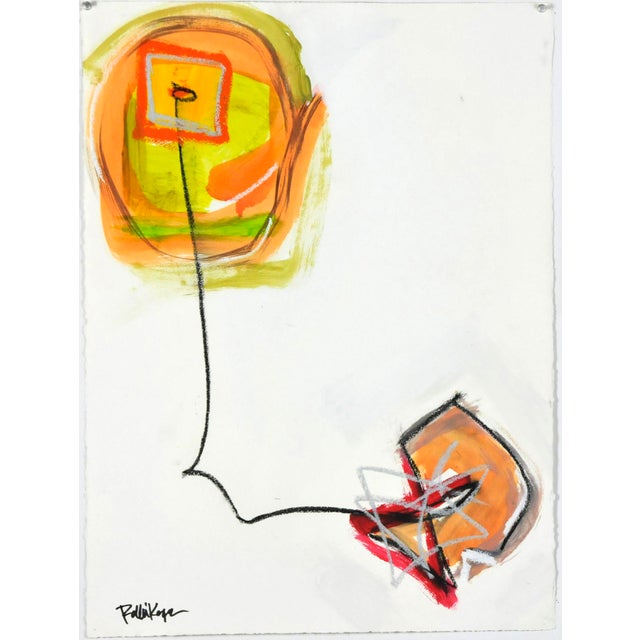 2010s "Black String to Silver Marks" Contemporary Abstract Mixed-Media Painting by Robbie Kemper For Sale - Image 5 of 5