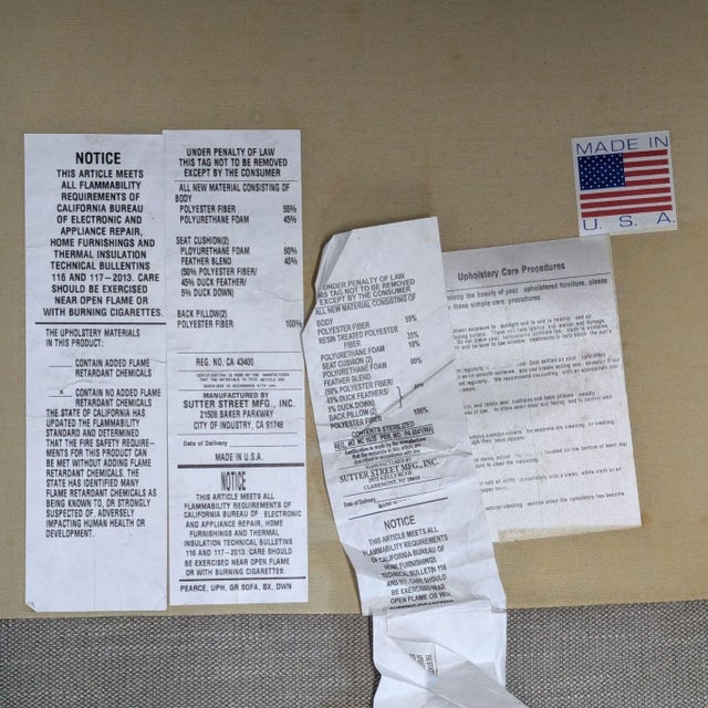 Pottery Barn Pearce Transitional Roll Arm Sofa For Sale - Image 9 of 10