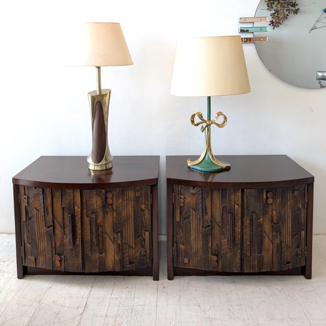 Mid-Century Brutalist Pueblo Cabinets, Usa, 1970s, Set of 2 For Sale - Image 11 of 14