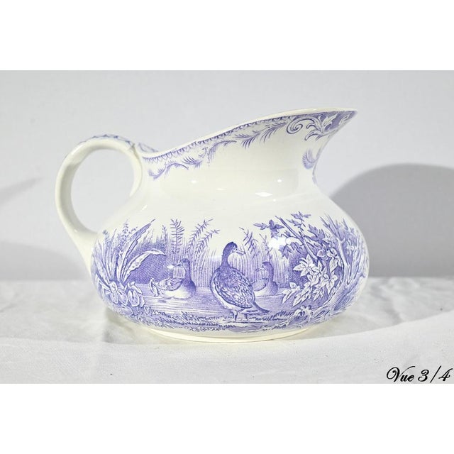 Canards Ceramic Bathroom Set from Sarreguemines, 1800s, Set of 2 For Sale - Image 9 of 18