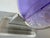 Plastic 1990's Vintage Postmodern Geometric Abstract Lucite & Stainless Steel Table Sculpture, Signed For Sale - Image 7 of 12