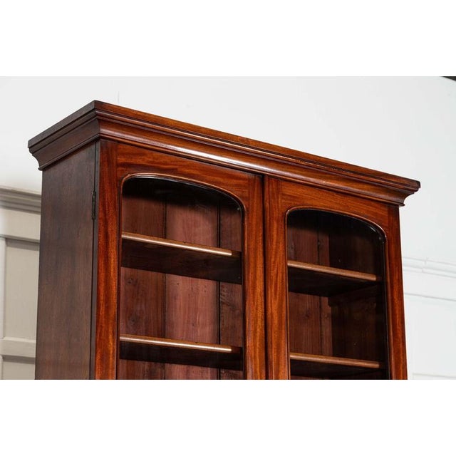English Mahogany Bookcase with Secretary, 1870 For Sale - Image 9 of 18
