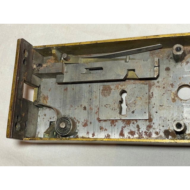 Rare Antique French Gilt Bronze Door Lock Hardware Salvage Ornate Victorian For Sale - Image 13 of 15