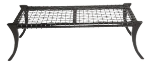 Klismos Bench in Black Wood with Woven Leather from Pescetta