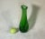 Vintage MCM Handmade Green Swung Dimple Vase Glass Art For Sale In Greenville, SC - Image 6 of 12