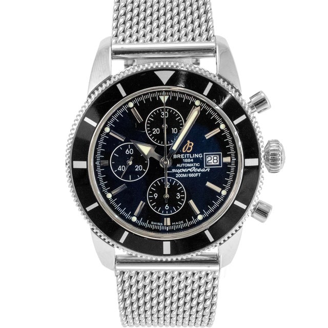 Brand: Breitling Gender: Men's Metal Type: Stainless Steel Length: 7.50 inches Diameter: 46.00 mm Weight: 203.08 grams...