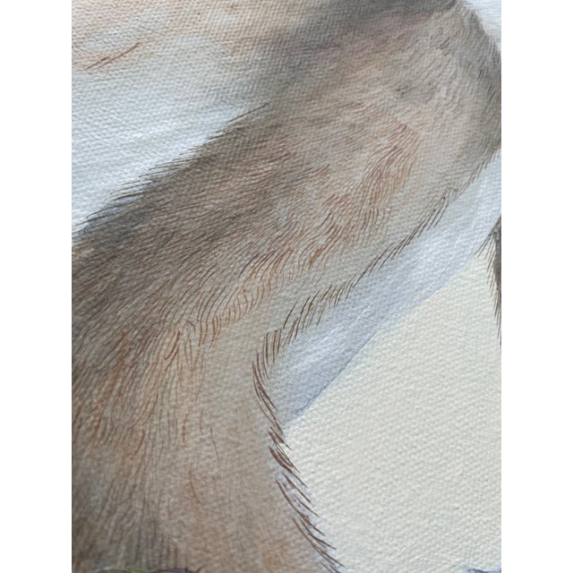 Cream "The Natives and the Locals" Contemporary Singerie Style Acrylic Paintings - a Pair For Sale - Image 8 of 11