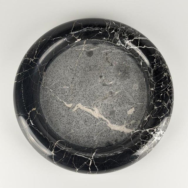 Black Large Black Marble Centerpiece by Angelo Mangiarotti for Up & Up, 1970s For Sale - Image 8 of 11