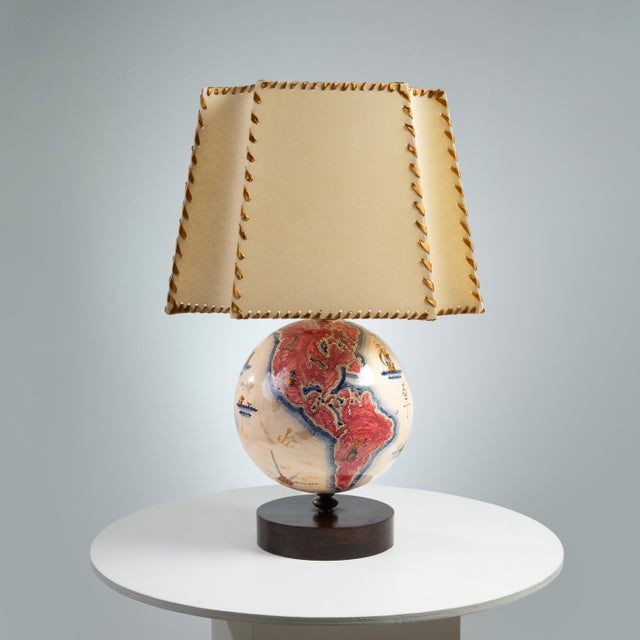 Italian Earthenware Table Lamp, 1930s, in Flawless conditions. Designed 1920 to 1949 I have official proof of authenticity...