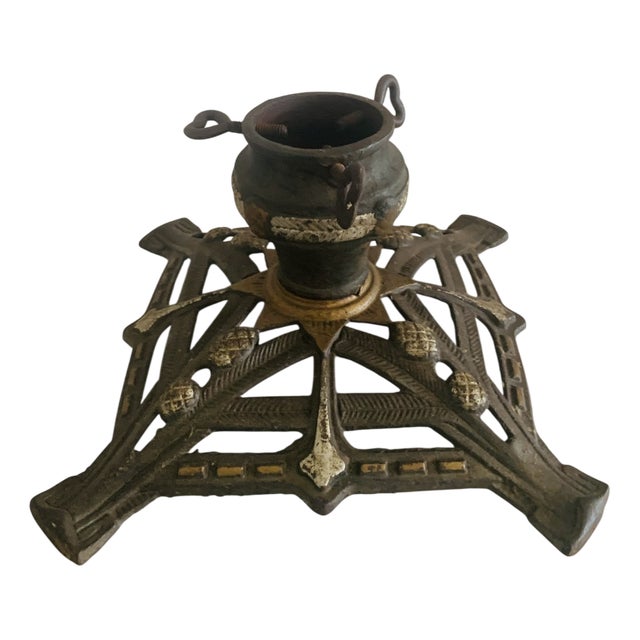 Vintage Art Deco Cast Iron Christmas Tree Stand from Germany, 1930s For Sale
