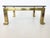 Metal Modern Brass Coffee Table by Mastercraft With Glass Top For Sale - Image 7 of 9