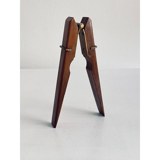 Mid-Century Modern Vintage Nutcracker in Brass and Wood, 1960s For Sale - Image 3 of 15