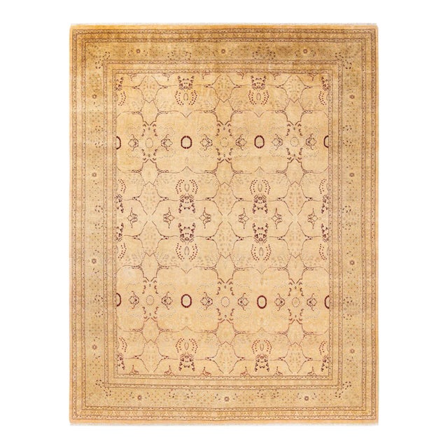 Vintage Moroccan Hand Knotted Wool Area Rug, Beige - 8'2" X 10'6" For Sale