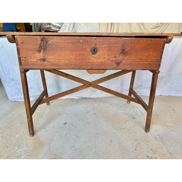19th Century Spanish Pine One Drawer Side Table For Sale - Image 11 of 12