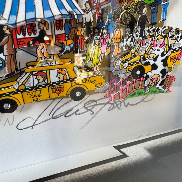 Vintage Original Deluxe Limited Edition Wall Street "Bears-a-Hangin', Bulls-a-Chargin" 3d Artwork by Charles Fazzino For Sale - Image 4 of 12