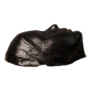Studio Pottery Black Ceramic Detailed Face Sculpture