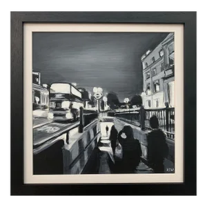 Black & White Hyde Park Corner London Underground by Contemporary British Artist