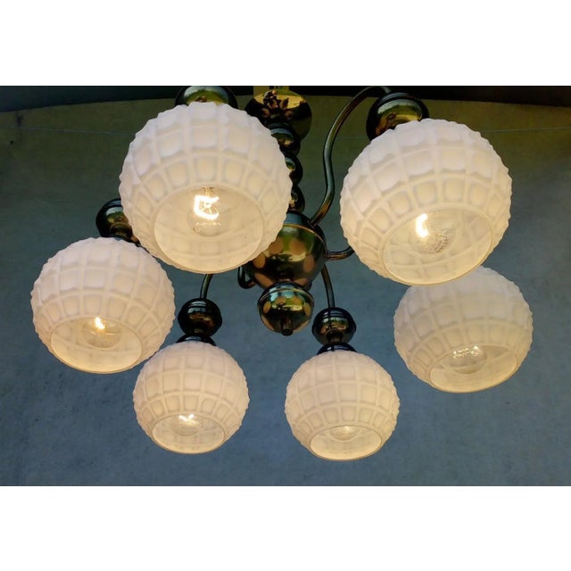 Vintage Bronze Chandelier, 1970s For Sale - Image 15 of 18