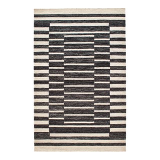 Marie Flanigan for Dash & Albert Heights Charcoal Woven Wool Rug, 5' x 8' For Sale