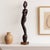 Vintage Modernist Carved Hardwood Female Figure, Southeast Asian Decorative Floor Sculpture, Mid to Late 20th Century For Sale - Image 6 of 15